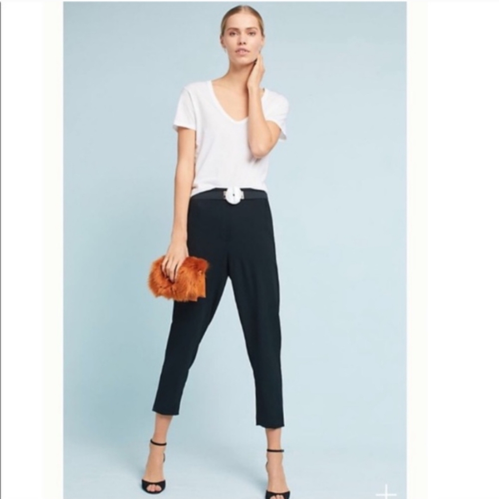 Anthropologie black essential pull on trouser size XS